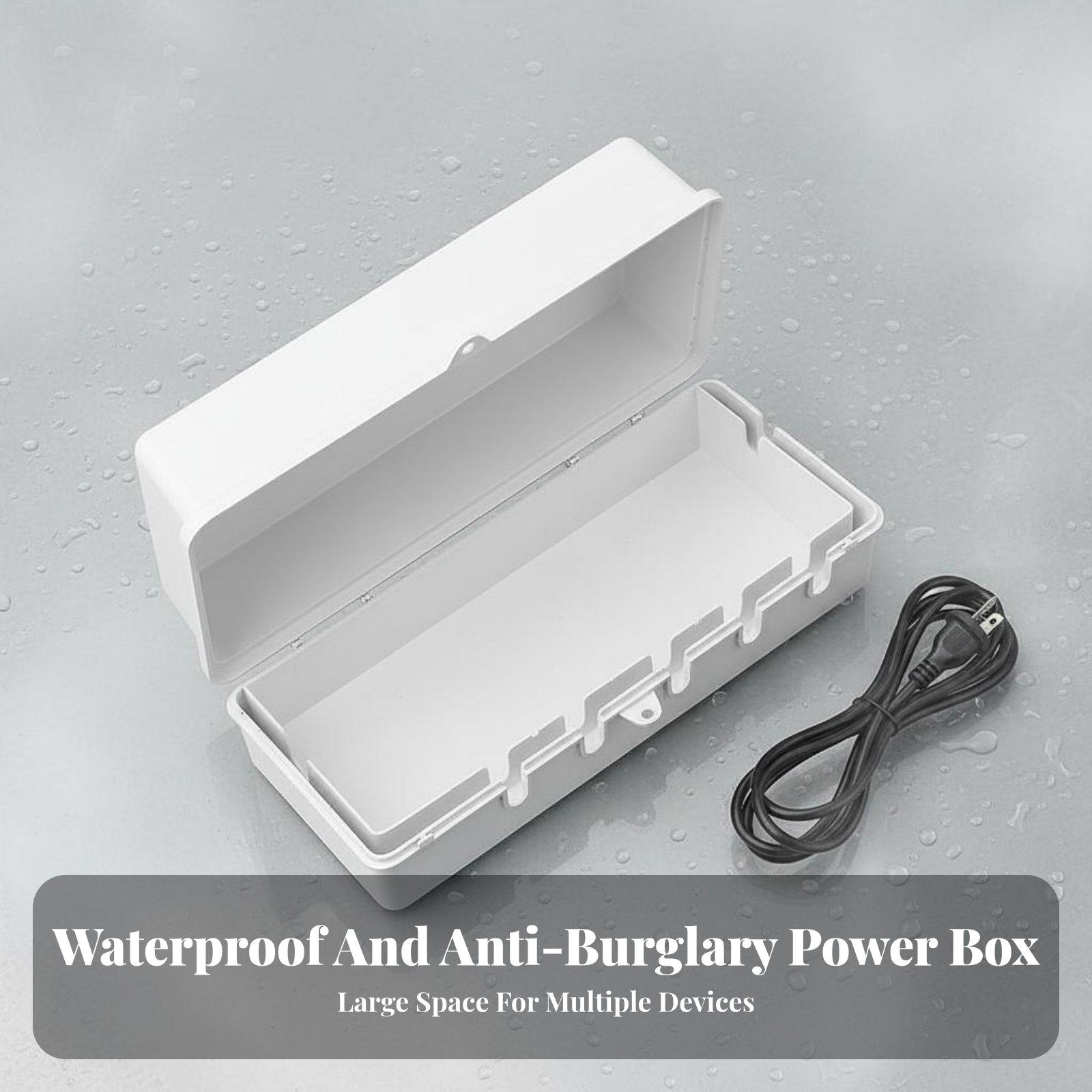 Outdoor Power Box - Waterproof Power Strips Box Dustproof Lockable