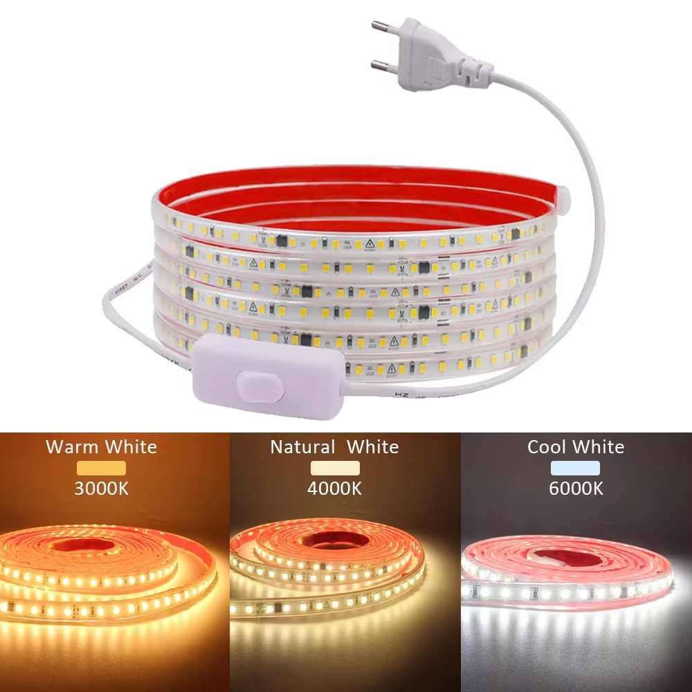 Outdoor Power Strip Weatherproof - 220V IP68 Waterproof 120LEDs/m LED Strip