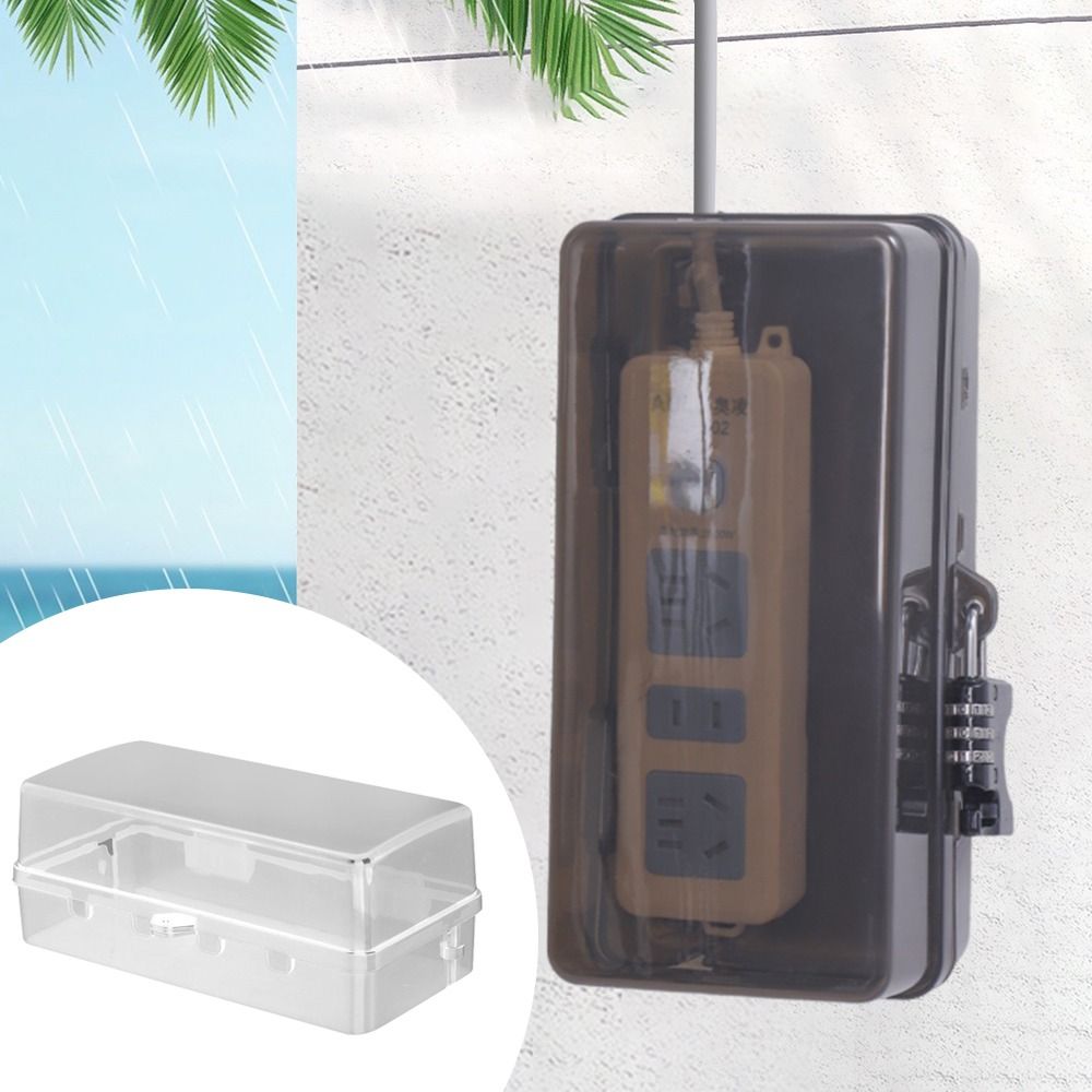 Outdoor Power Strip Weatherproof - Portable Plastic Plug Box Anti-theft Waterproof