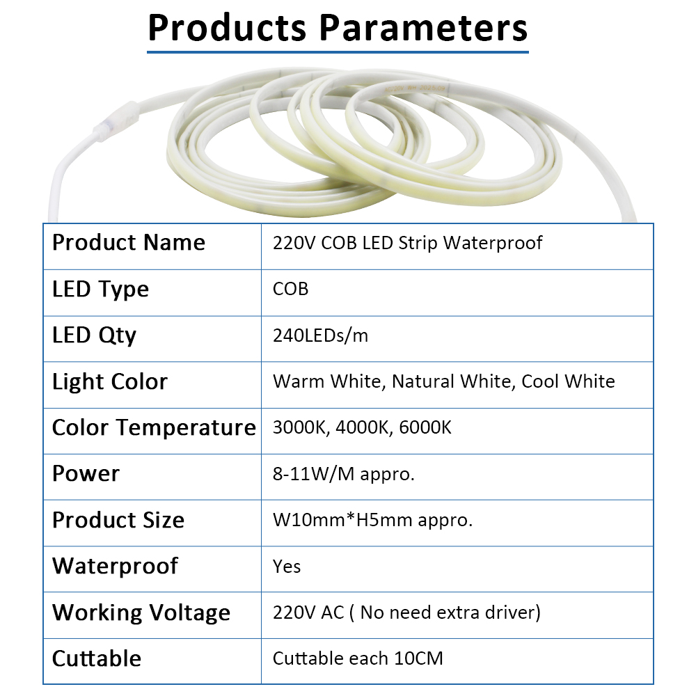 220V IP67 Waterproof COB Led S - Outdoor Power Strip Weatherproof review and price