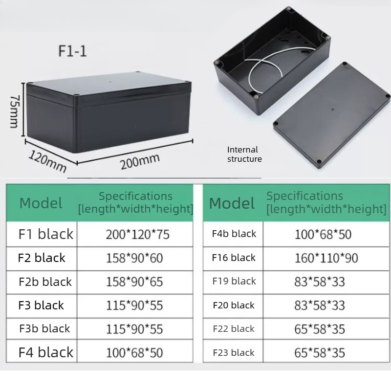 Type F Black Waterproof Juncti - Outdoor Power Junction Box review and price
