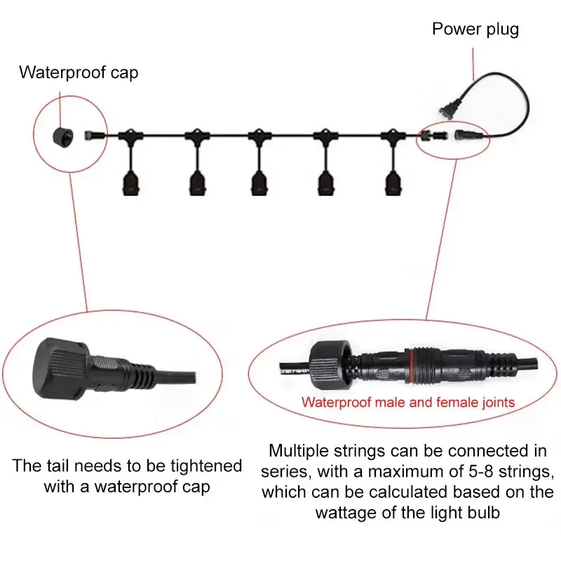 Outdoor E27 Threaded Head Lamp - Outdoor Power Strip Weatherproof review and price