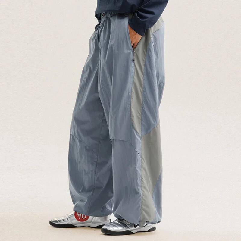 Men Color Block Wide Leg Pants - Outdoor Power Block review and price