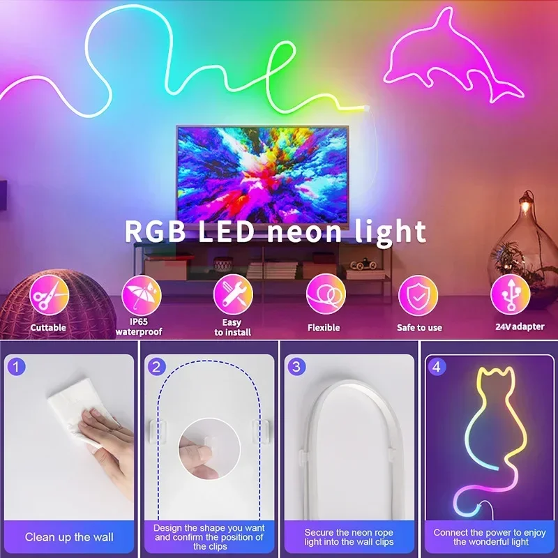 24V Addressable Neon Led Ribbo - Outdoor Power Strip Weatherproof review and price