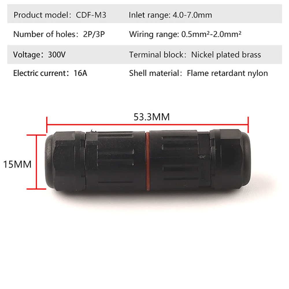 10Pcs IP68 2/3 Pin Waterproof  - Outdoor Power Block review and price