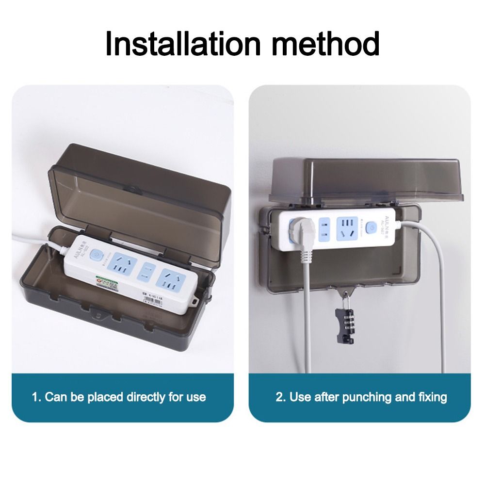 Portable Plastic Plug Box Anti - Outdoor Power Strip Weatherproof review and price
